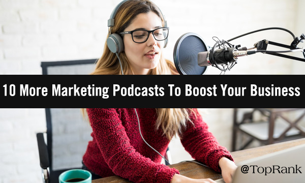Podcasting woman image.