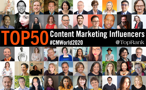 2020 CMWorld 50 Content Marketing Influencers