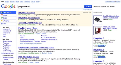 New Google Search Results 112609