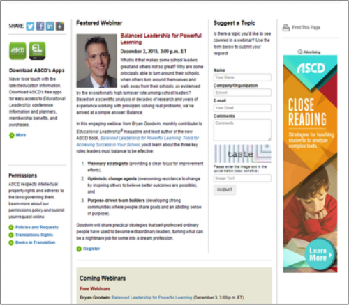 ASCD Webinar