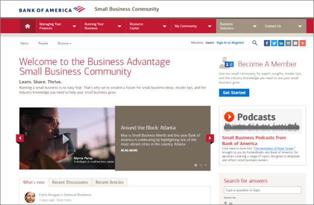 Bank of America Online Community
