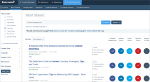 BuzzSumo Example Data-Informed Content Marketing