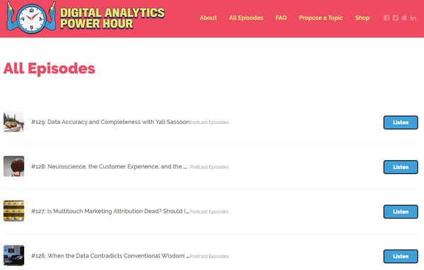 Digital Analytics Power Hour