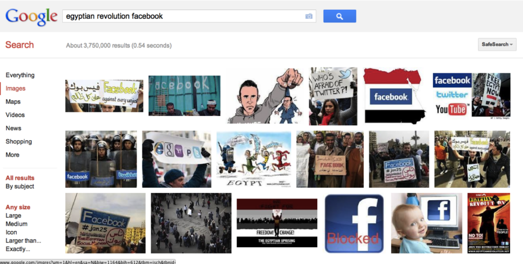 Photos of the Egyptian Revolution from Facebook