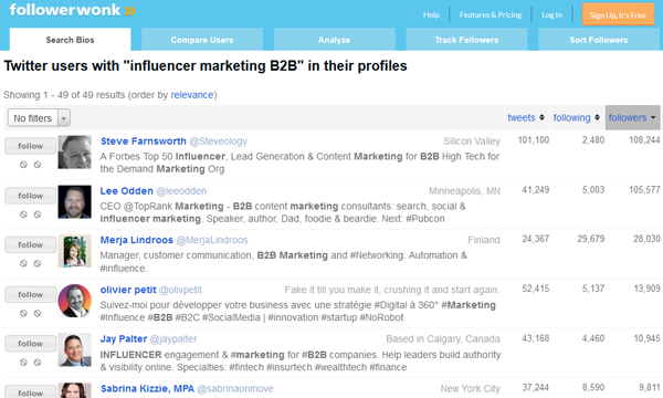 Followerwork Twitter Bio Search Image