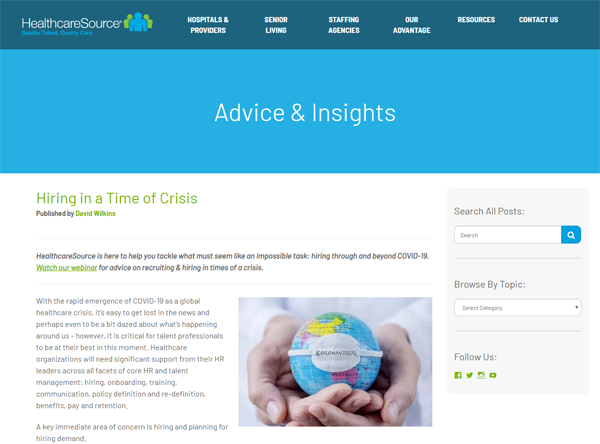 Healthcare Source Screenshot