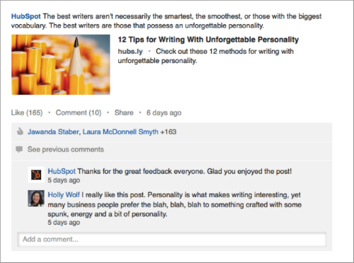 HubSpot LinkedIn