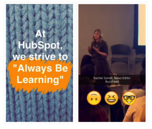 HubSpot Snapchat Example