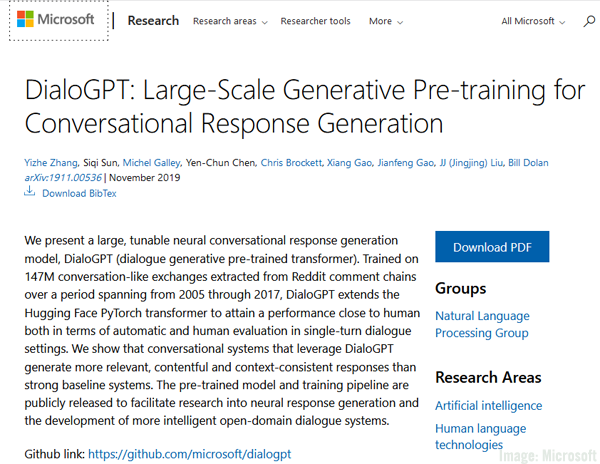 Microsoft DialoGPT