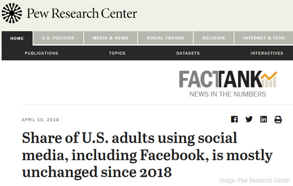 Pew Research Center: January 2019 Core Trends Image