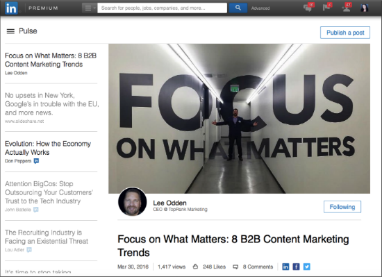 Publishing Content on LinkedIn