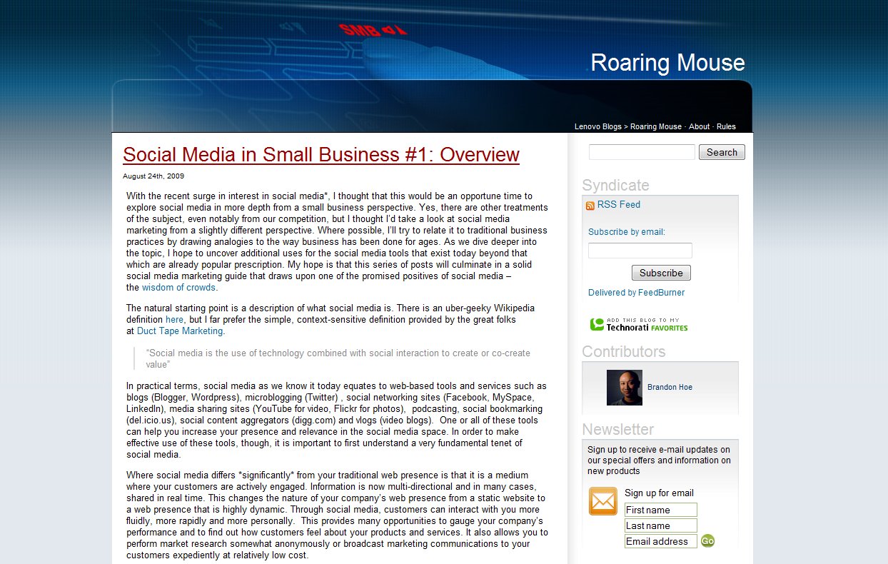 Lenovo Corporate Blog
