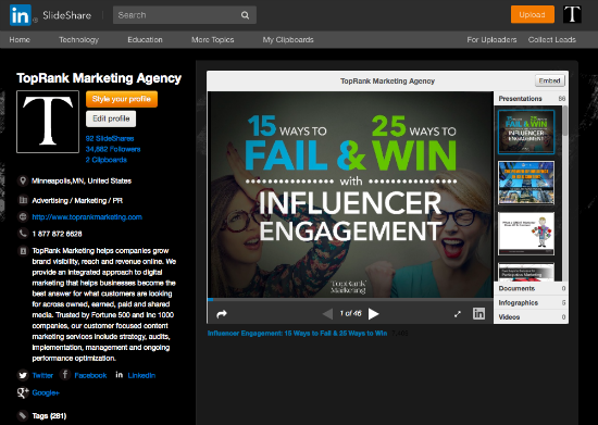 SlideShare Profile