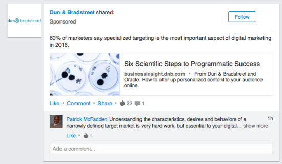 Sponsored Content LinkedIn