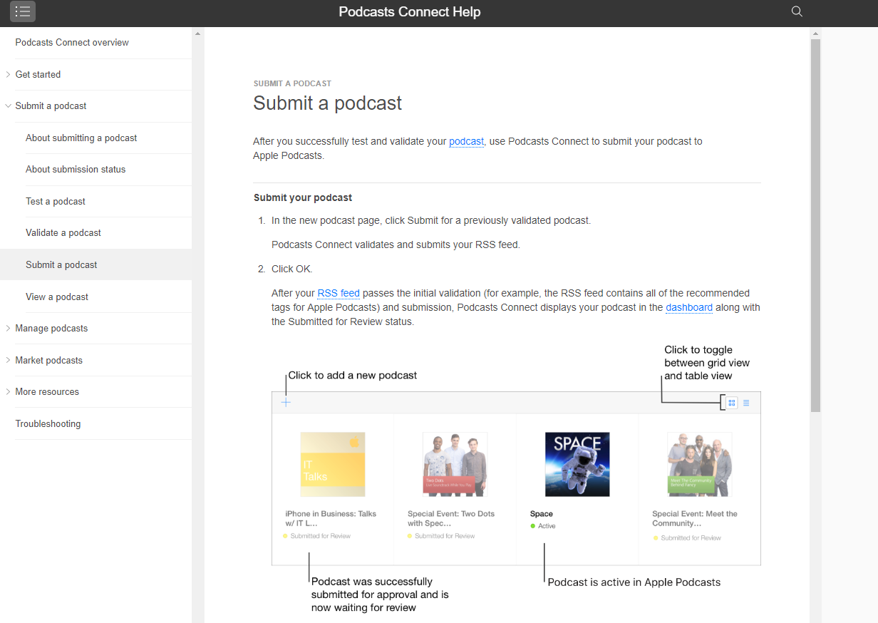 Submitting a Podcast to iTunes