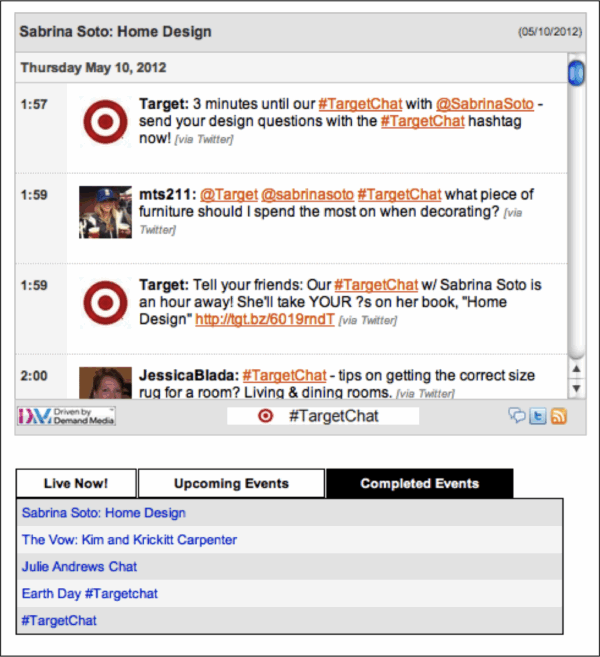 Target Chat Facebook Timeline