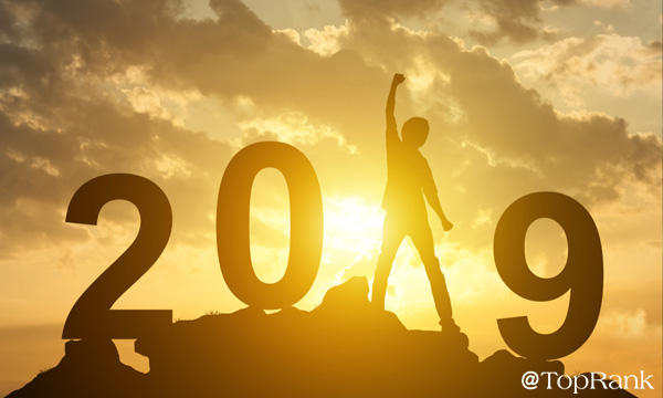 2019 numbers by mountaintop sunset image.