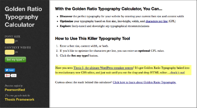 Typography Calculator