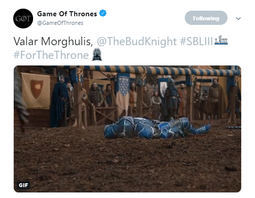 Valar Morghulis Bud Knight