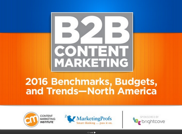 B2B Content Marketing Report 2016