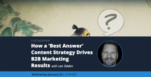 B2B best answer marketing webinar