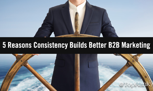 Woman ship captain piloting stormy B2B marketing waters image.