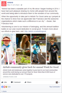 Airbnb on Facebook