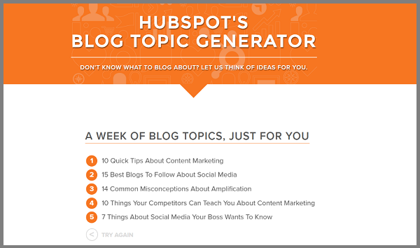 hubspot topic generator