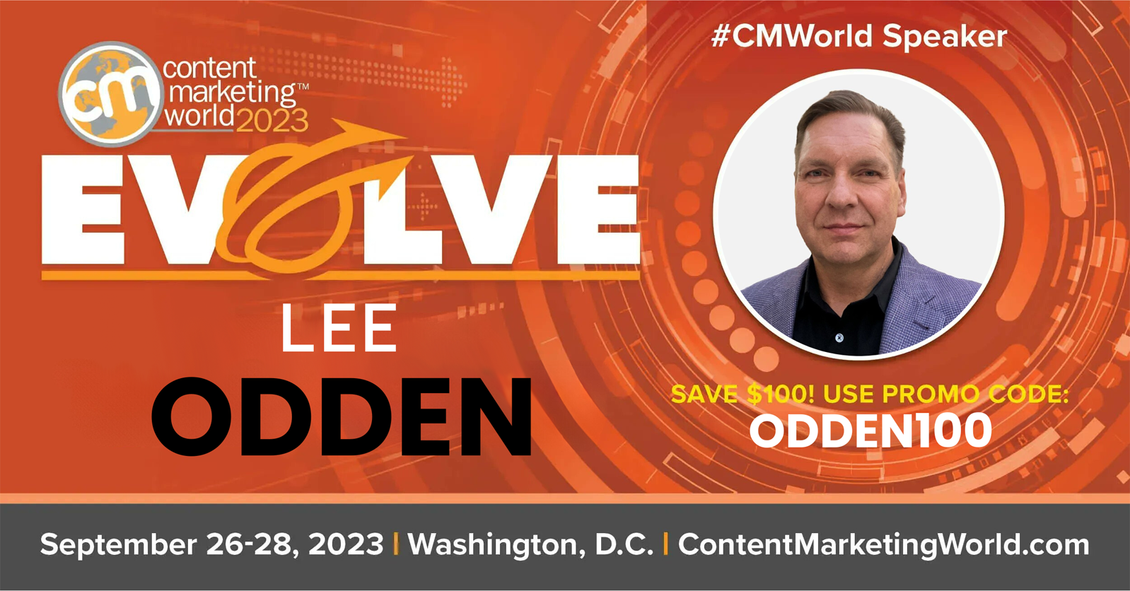 See Lee Odden speaking at Content Marketing World 2023 image