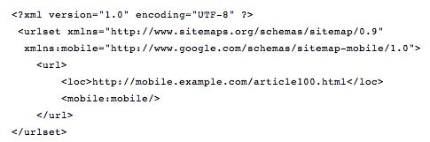 mobile sitemap