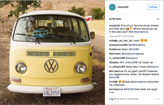 modcloth instagram
