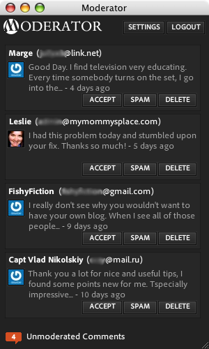 Moderator for WordPress