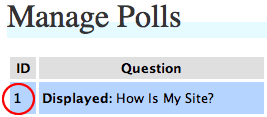 Poll ID