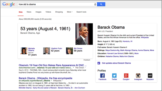 Obama Age Serp