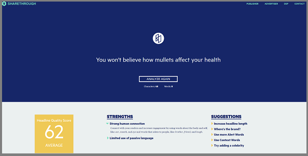 sharethrough headline analyzer