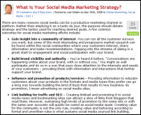 social media strategy
