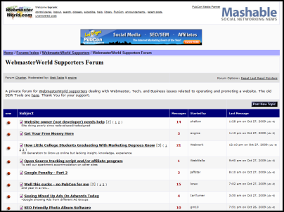 Webmaster World Supporters