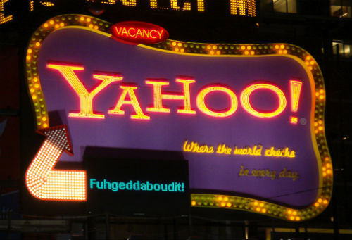 Yahoo Sign Times Square