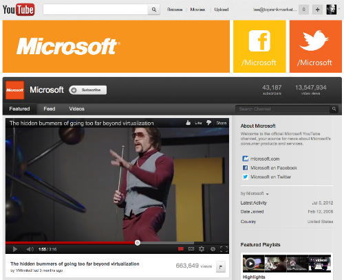 Microsoft YouTube Channel
