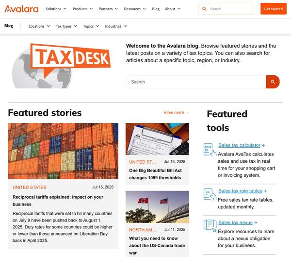 Avalara Tax and Compliance Blog