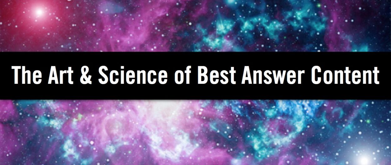 The Science and Art of Best Answer B2B Marketing Content
